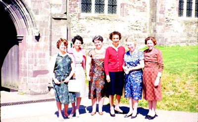 Miss Richards, Miss Gronow, Mrs Davies, Mme de Recamier, Miss Bassett and Miss Jones