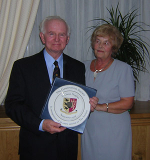 Presentation of Plate to Mr Owen Hughes by Mrs Anne Borthwick